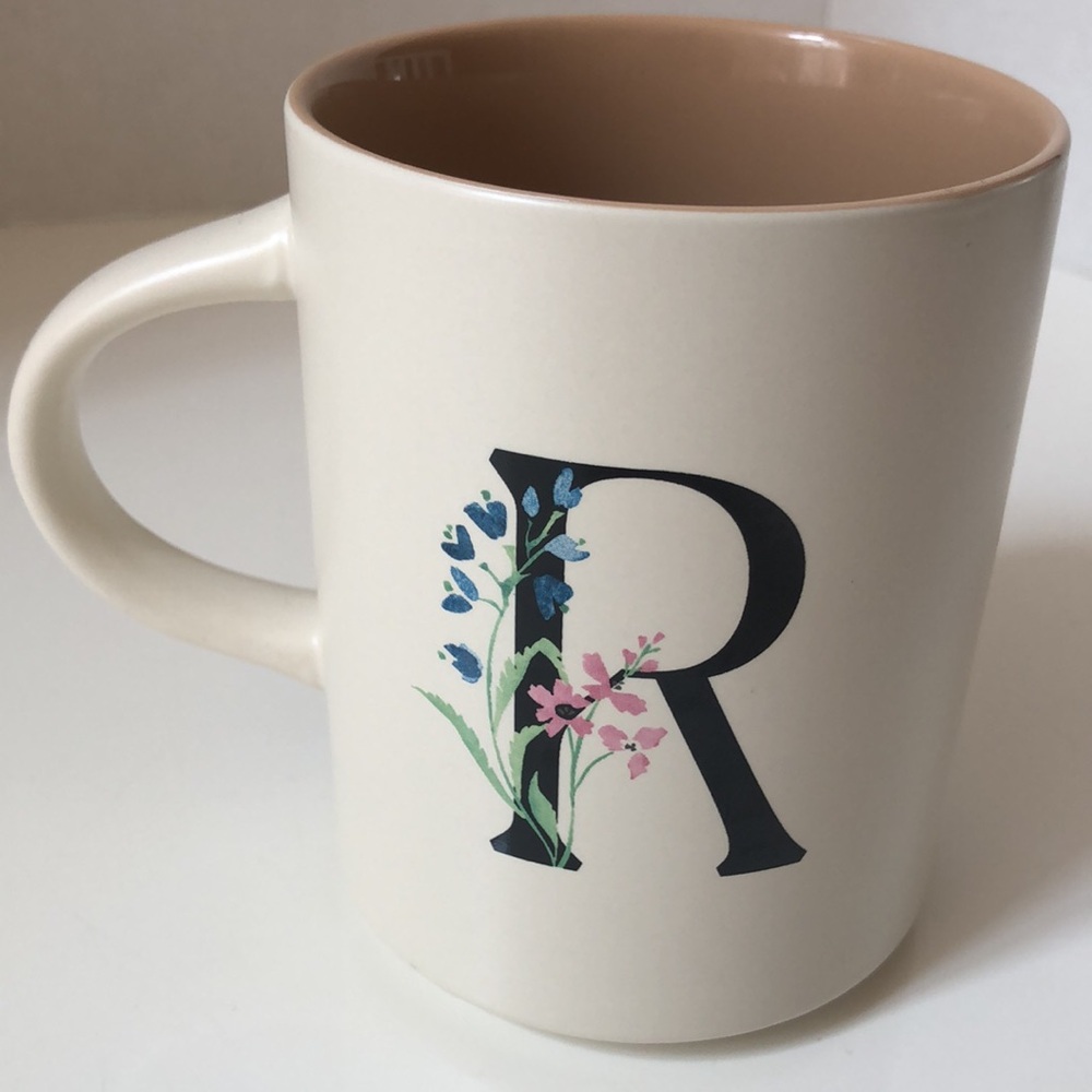 Indigo - Floral Initial “R” Mug - Cream - Picture 3 of 7